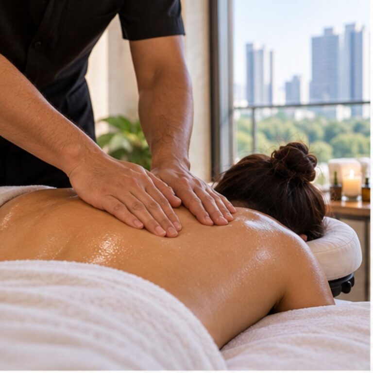 Swedish full body massage by a male masseur in Manhattan