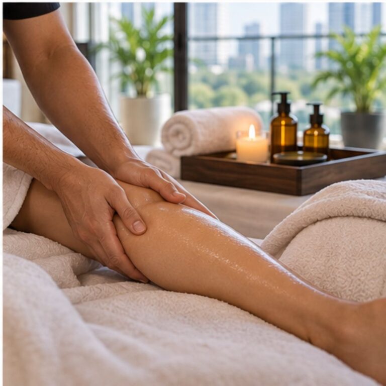 Couples massage at a Brooklyn apartment