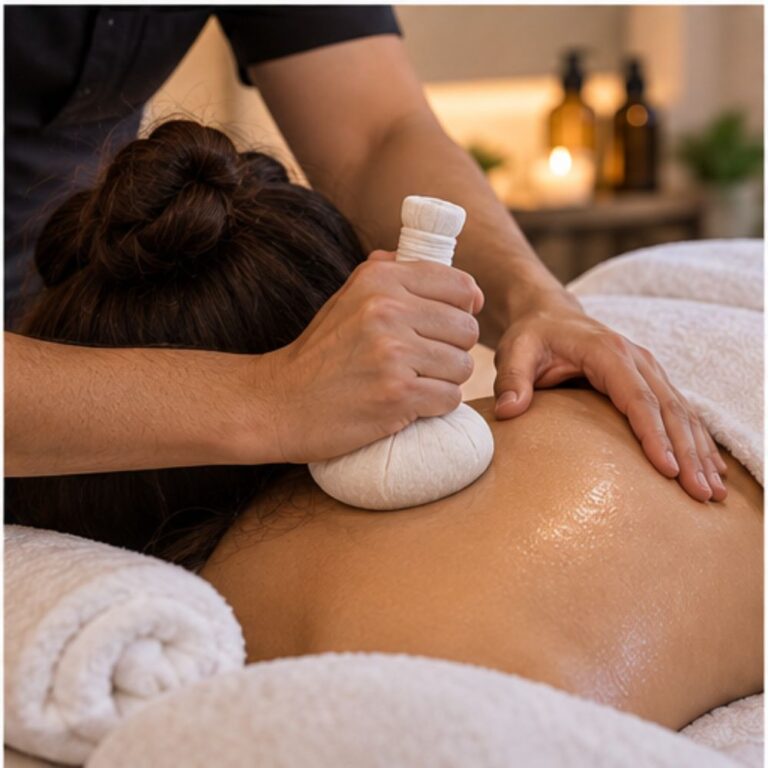 Aromatherapy massage with essential oils in NYC